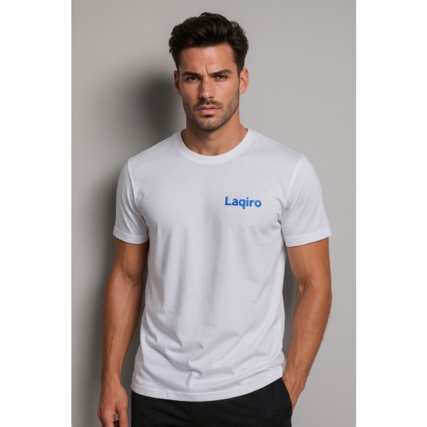 White and black Laqiro smiley men's t-shirts - Image 4