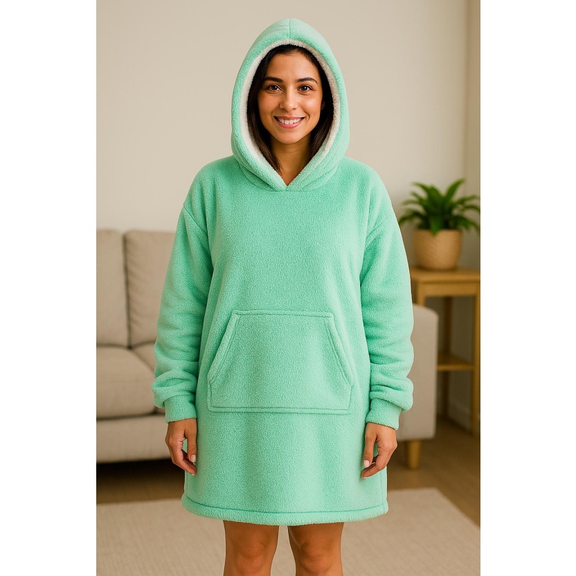 Mint green Splendid ultra-soft hoodie blankets/snuggies - Image 2