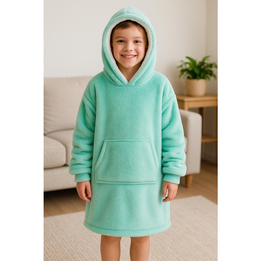 Two colour assortment Splendid ultra-soft hoodie blankets/snuggies for children - Image 2