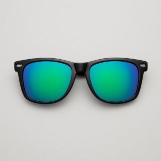 Black 'Distressed' sunglasses with mirror lenses 2215-04