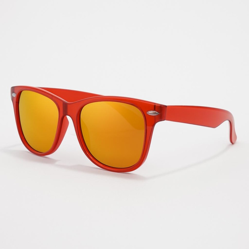 Rode 'Distressed' zonnebril met spiegelglazen 2215-21 - Afbeelding 2