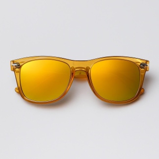 Orange 'Distressed' sunglasses with mirror lenses 2215-23