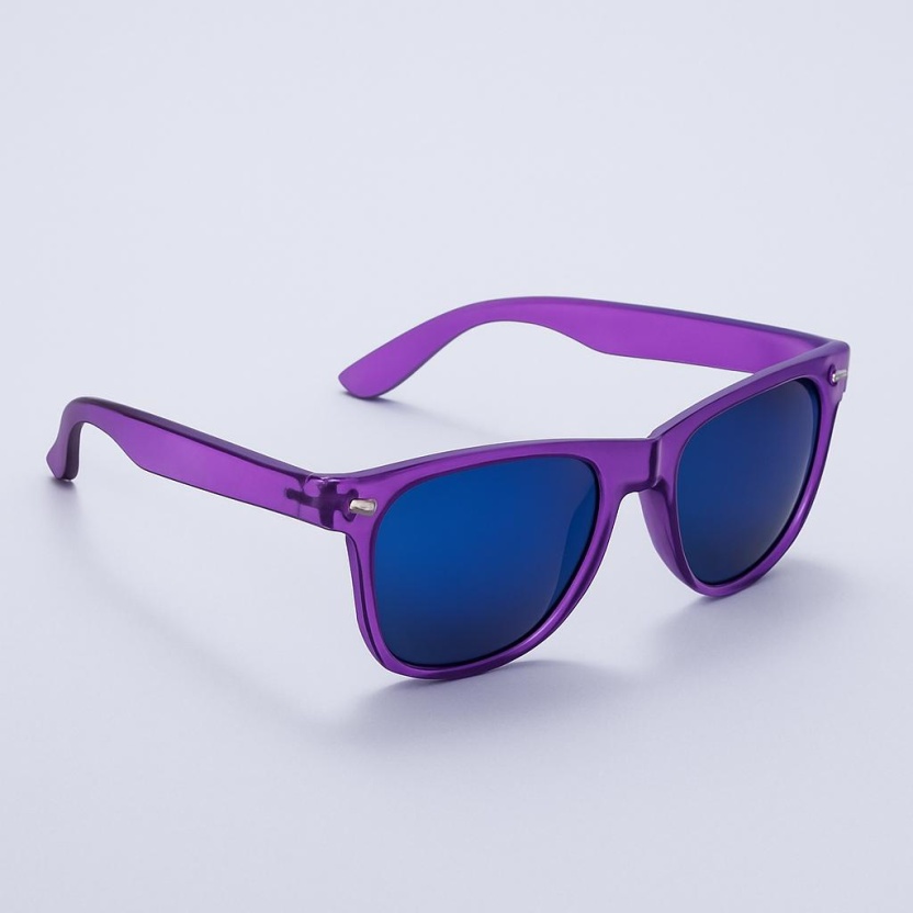 Paarse 'Distressed' zonnebrillen met blauwe glazen 2215-24 - Afbeelding 2