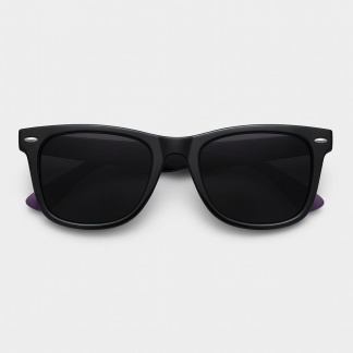 Black 'Distressed' sunglasses with purple legs 2215-LILR