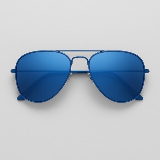 Blauwe 'Distressed' pilotenzonnebrillen 2250-21
