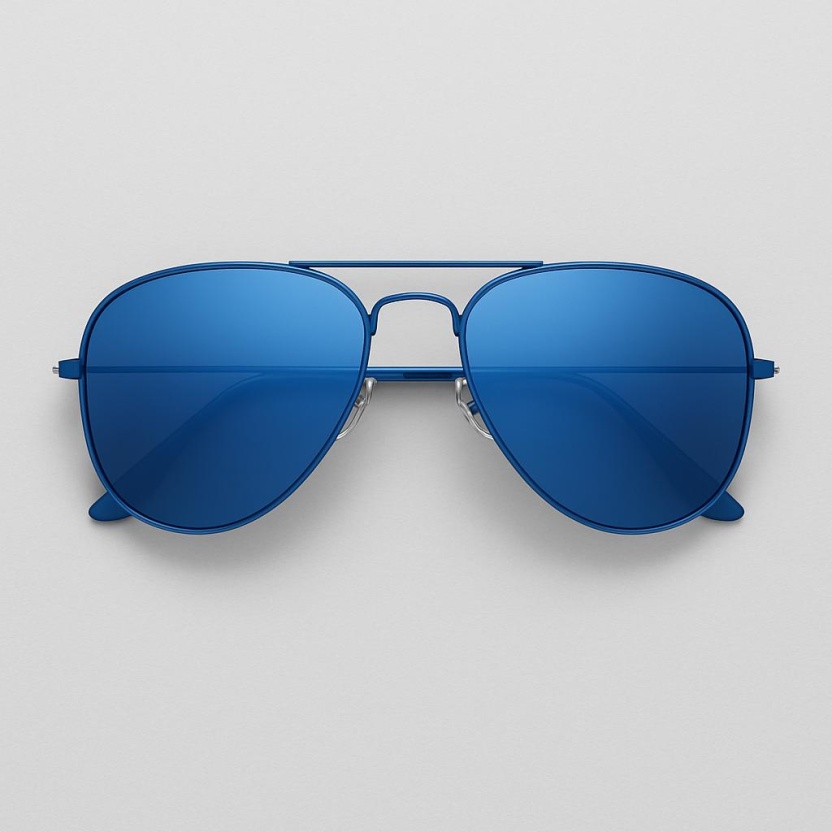 Blauwe 'Distressed' pilotenzonnebrillen 2250-21