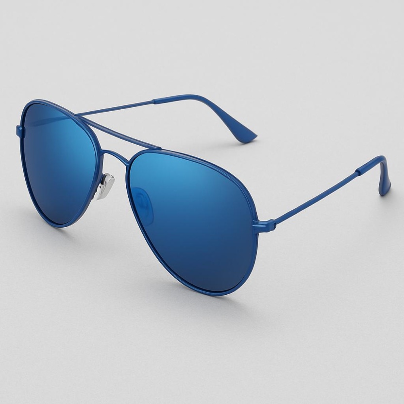 Blauwe 'Distressed' pilotenzonnebrillen 2250-21 - Afbeelding 2