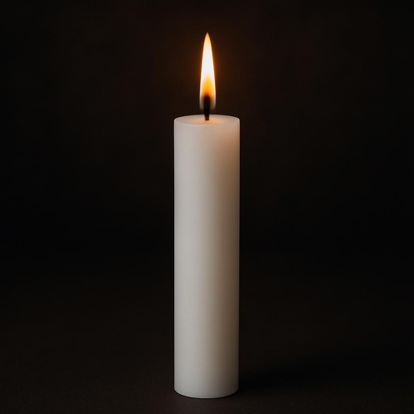 Witte Sempre rustieke dinerkaarsen 3,2 x 15 cm - Afbeelding 2