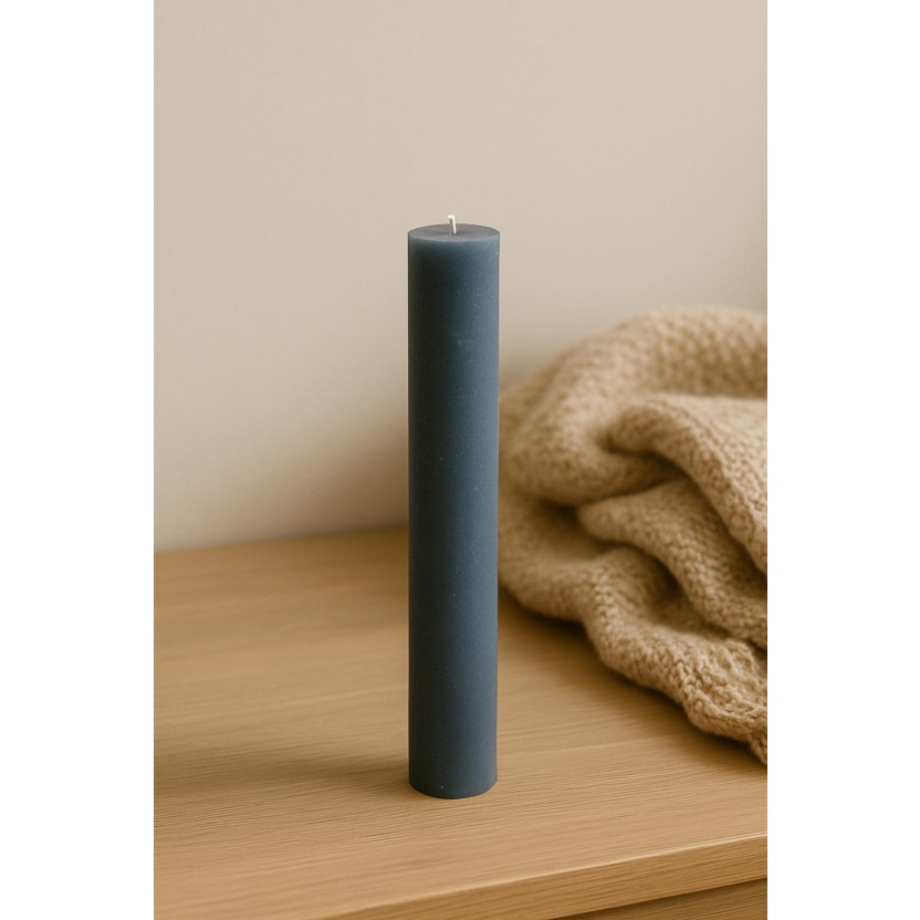 Blue Cleybergh rustic dinner candles 3,2x25cm - Image 2