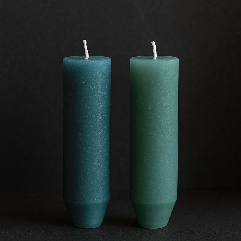 Twee kleuren assortiment Cleybergh rustieke kaarsen 3,2x15cm - Afbeelding 3