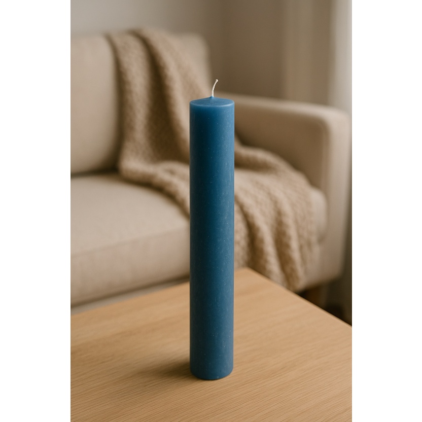 Blue Cleybergh rustic dinner candles 3,2x25cm - Image 2