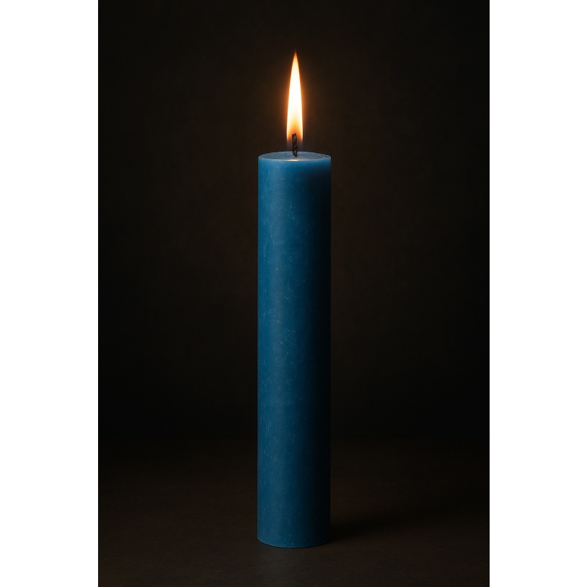 Blue Cleybergh rustic dinner candles 3,2x25cm - Image 3