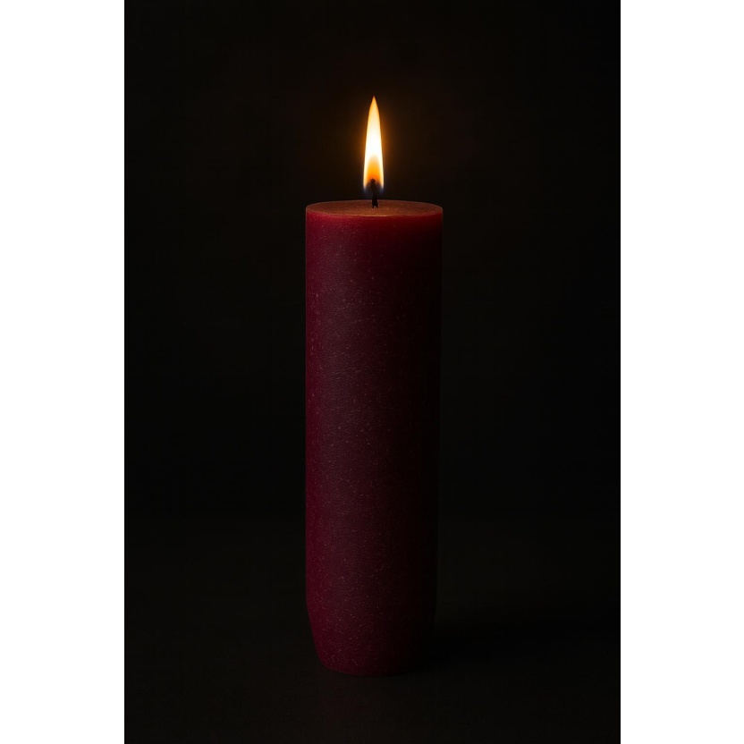 Burgundy Sempre rustic dinner candles 3,2x15cm - Image 2