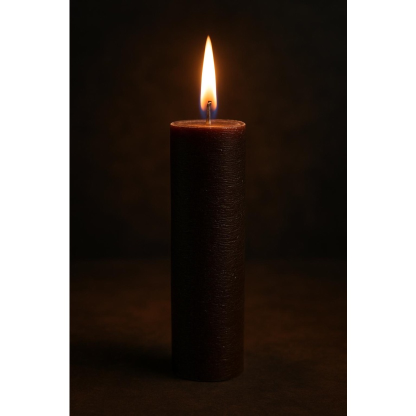 Dark brown Sempre rustic dinner candles 3,2x15cm - Image 2