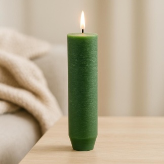 Green Sempre rustic dinner candles 3,2x15cm