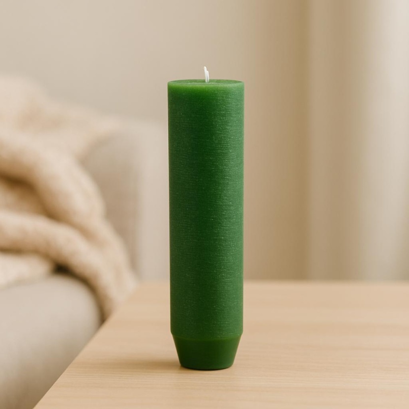 Green Sempre rustic dinner candles 3,2x15cm - Image 2