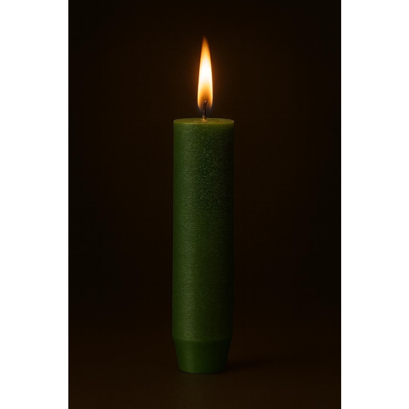 Green Sempre rustic dinner candles 3,2x15cm - Image 3