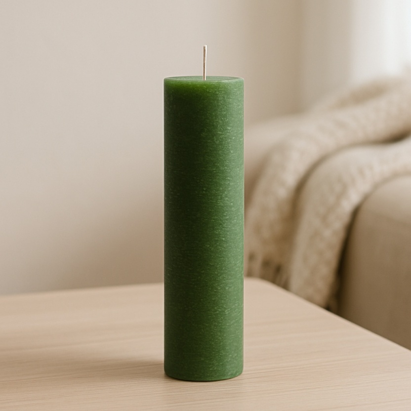Green Sempre rustic dinner candles 3,2x15cm - Image 2