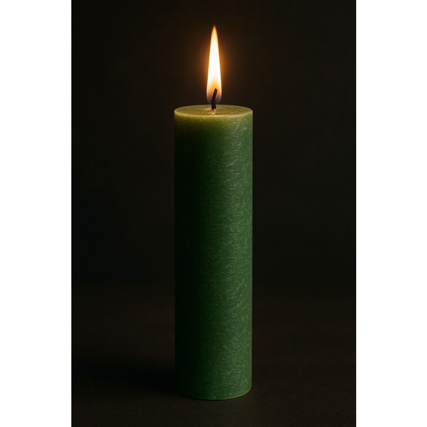 Green Sempre rustic dinner candles 3,2x15cm - Image 3