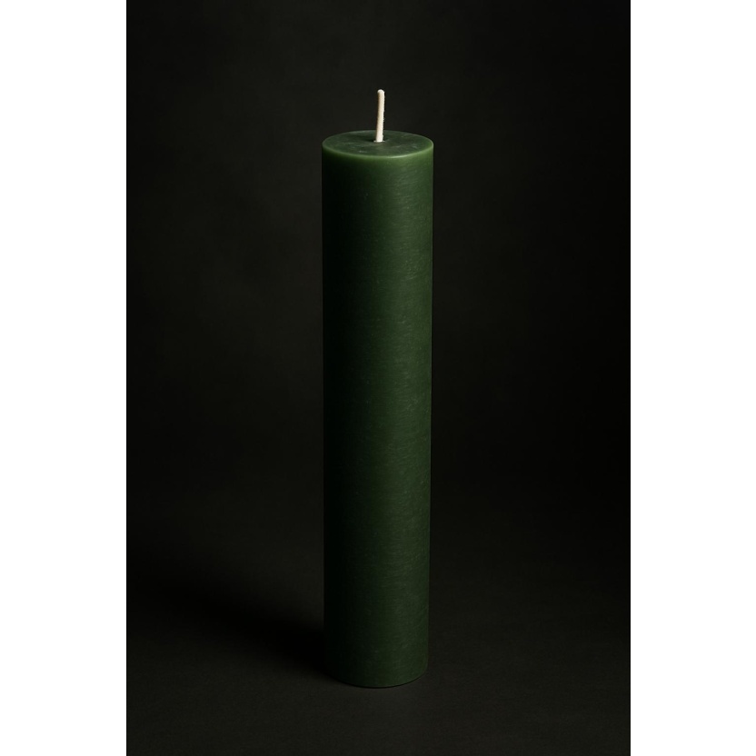 Groene Sempre rustieke dinerkaarsen 3,2 x 20 cm - Afbeelding 2