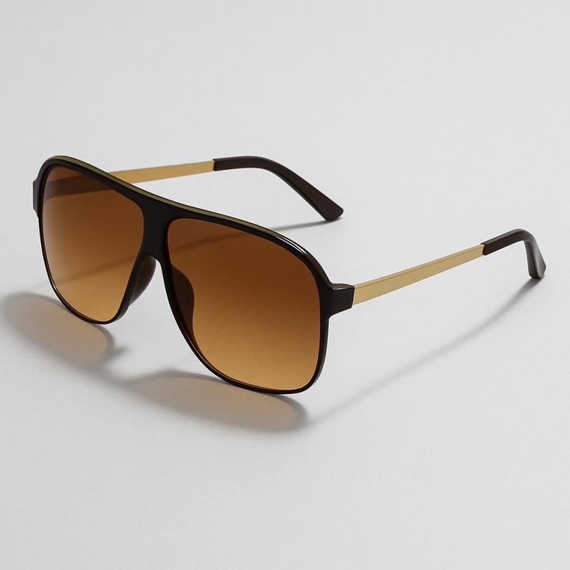 Brown 'Distressed' sunglasses 2043-BR - Image 2