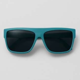 Turquoise 'Distressed' sunglasses with dark tinted lenses 2071-TUR
