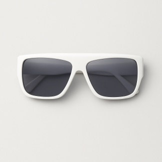 White 'Distressed' sunglasses with dark tinted lenses 2071-WS