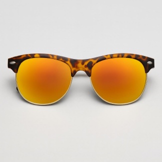 Bruine 'Distressed' zonnebrillen met spiegelglazen 2204-08