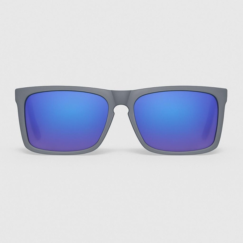 Grey glossy 'Distressed' sunglasses with mirror lenses 2205-07