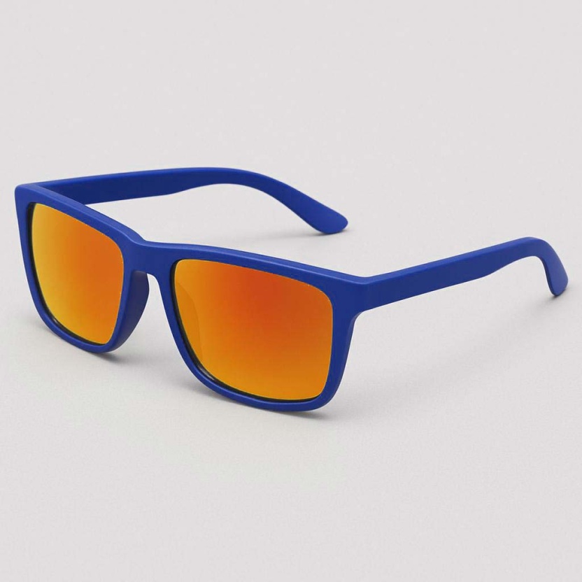 Blue 'Distressed' sunglasses with mirror lenses 2205-09 - Image 2