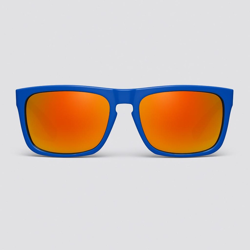 Blue 'Distressed' sunglasses with mirror lenses 2205-09