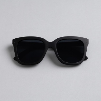 Matte black 'Distressed' sunglasses with dark tinted lenses 2212-01