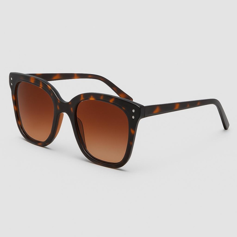 Brown tortoiseshell pattern 'Distressed' sunglasses 2212-05 - Image 2