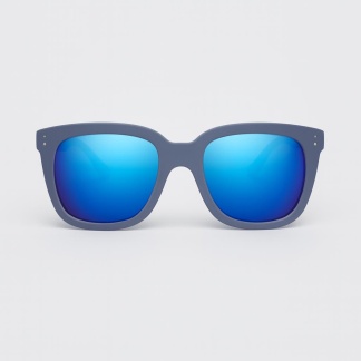 Grey 'Distressed' sunglasses with blue mirror lenses 2212-06