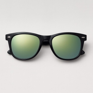 Black 'Distressed' sunglasses with mirror lenses 2215-041