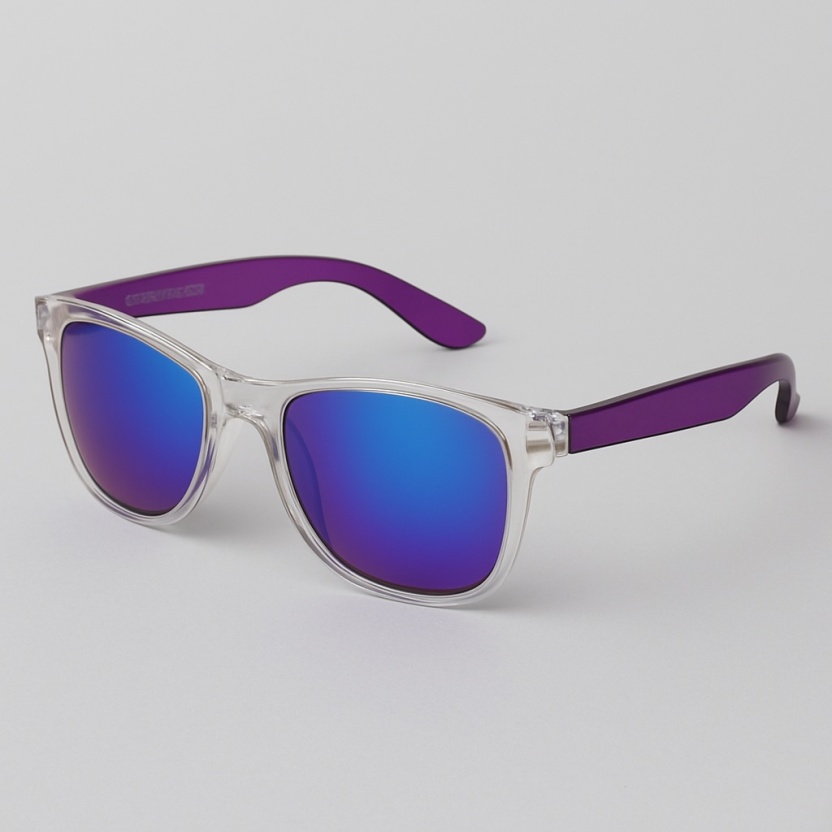 Translucent 'Distressed' sunglasses with mirror lenses 2215-28 - Image 2