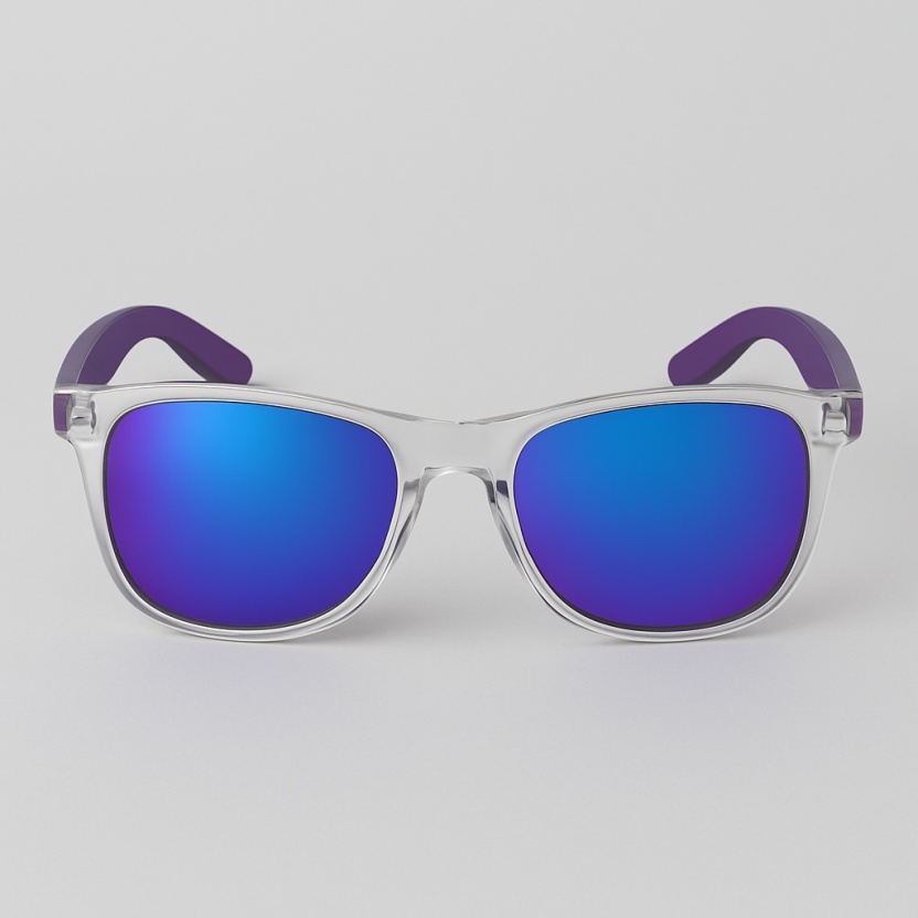Translucent 'Distressed' sunglasses with mirror lenses 2215-28