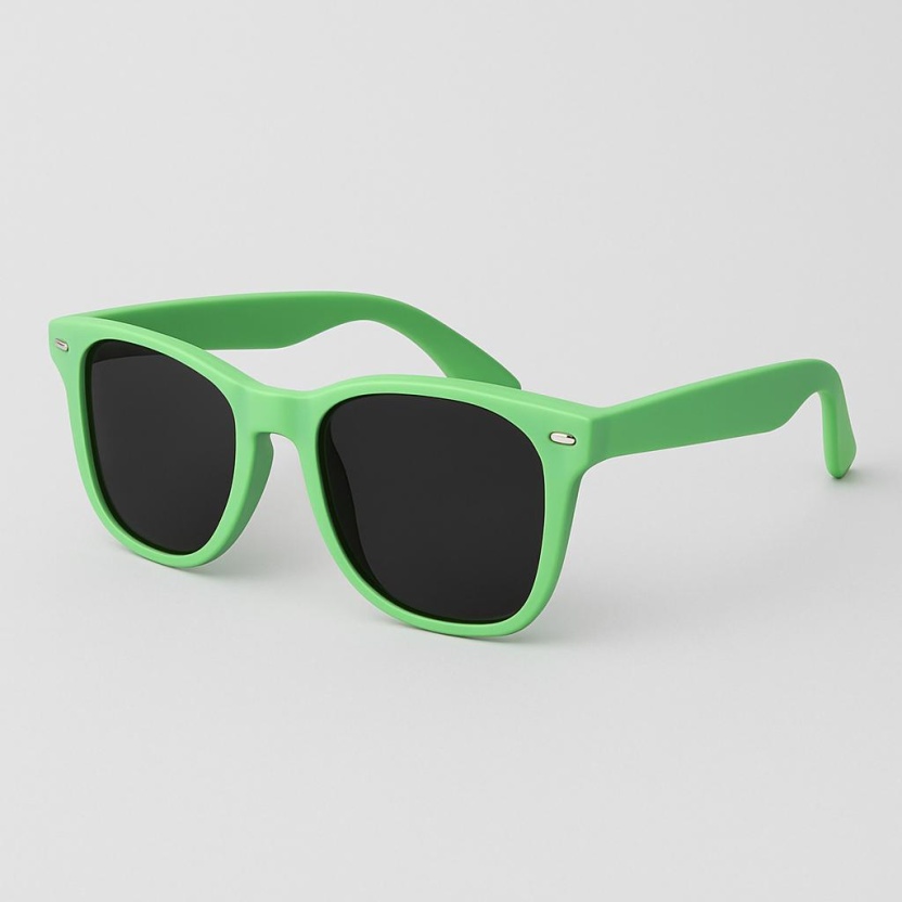 Neon green 'Distressed' sunglasses 2215-GRN - Image 2