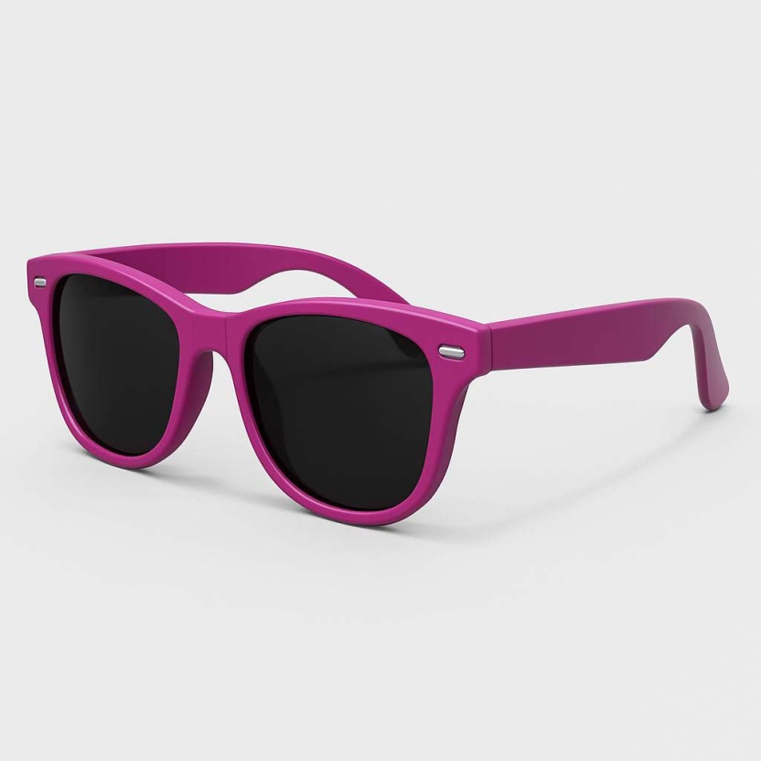 Fuchsia 'Distressed' sunglasses with black lenses 2215-PINK - Image 2