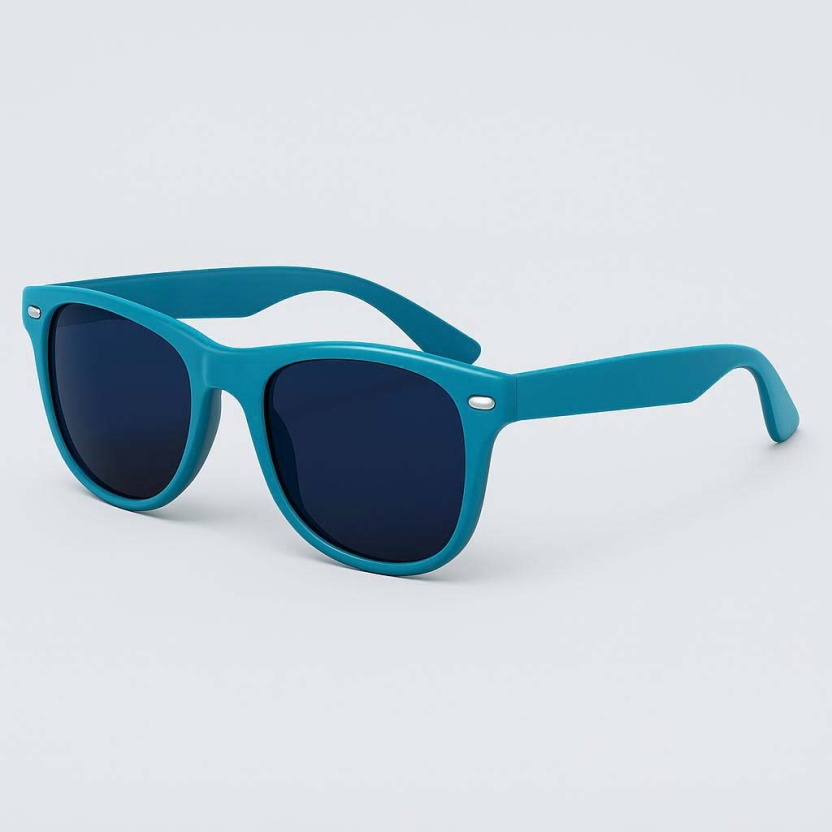 Turquoise 'Distressed' sunglasses with dark tinted lenses 2215-TUR - Image 2