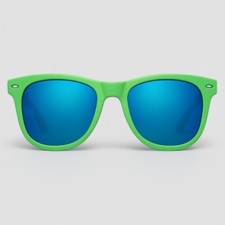 Neon green 'Distressed' sunglasses with mirror lenses 2217-38