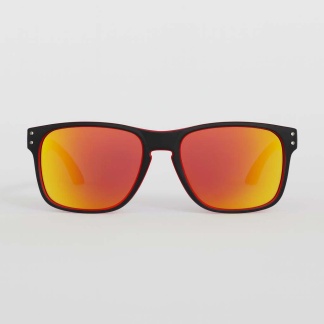 Black/red 'Distressed' sunglasses with mirror lenses 2220-24