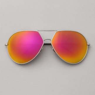 Silver 'Distressed' aviator sunglasses with mirror lenses 2222-15