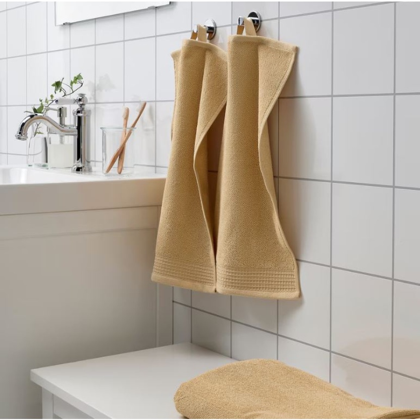 4-pack gele badstof gastendoekjes 30x50cm – 460 g/m² - Afbeelding 3