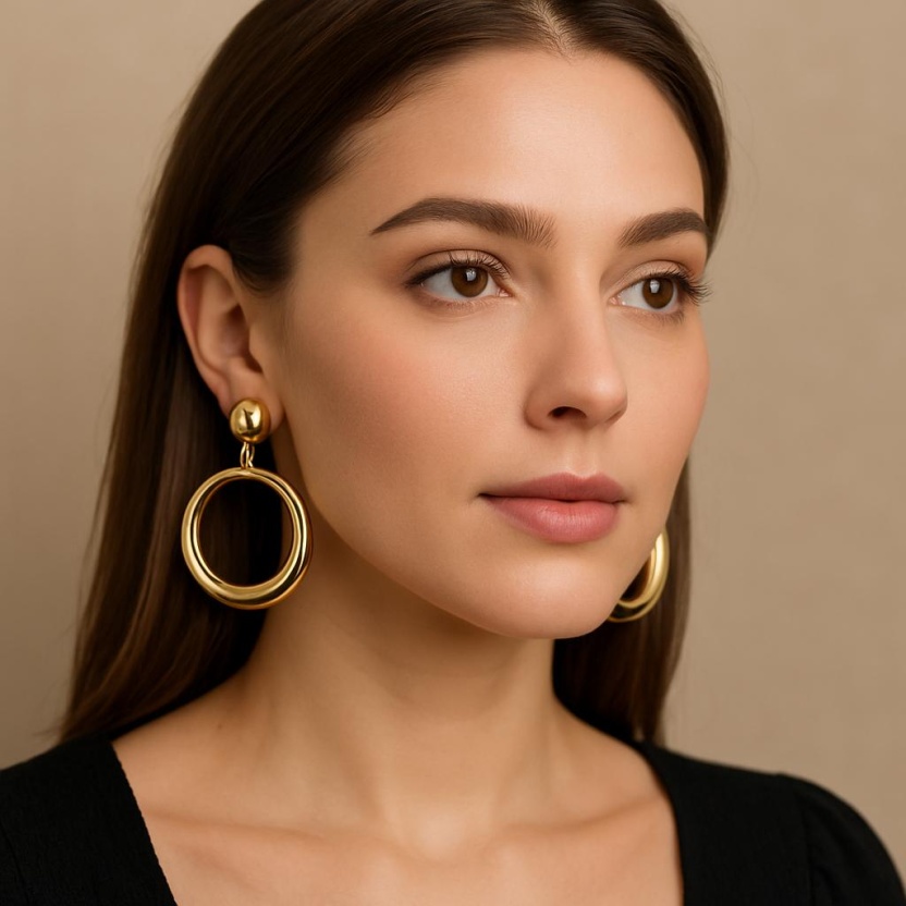 Jewellery - Gold Anna Jewellery earrings for women - Image 2
