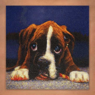 DIY - Diamond painting boxer puppy - 30x40cm