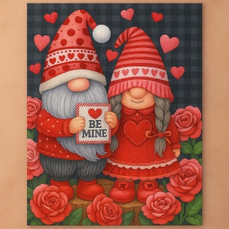 DIY - Diamond painting kabouters - 30x40cm