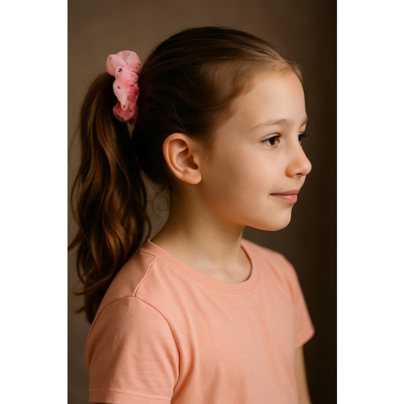 Paardenpraat TV 2-piece set pink scrunchies - Image 2