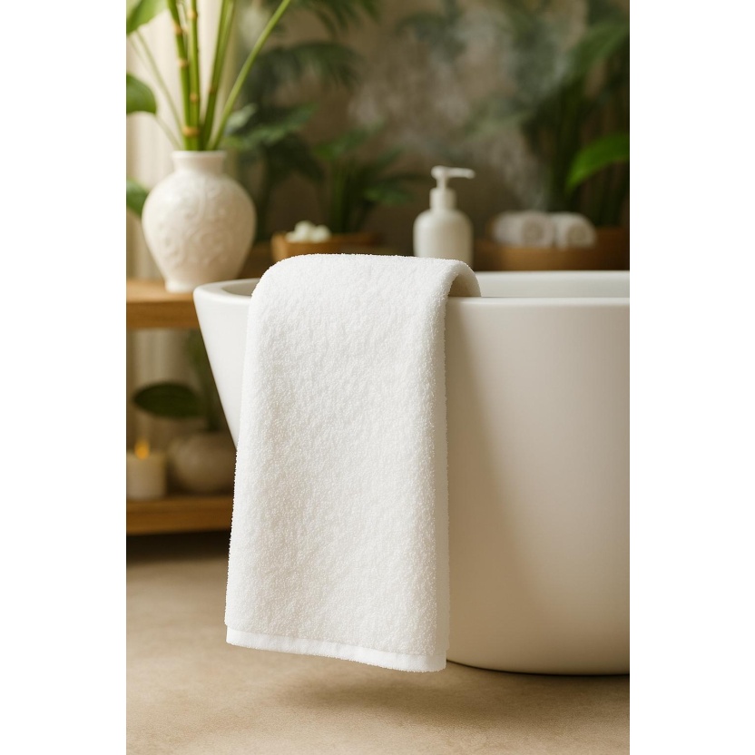 White bath towels 70x143cm – 520GSM - Image 3