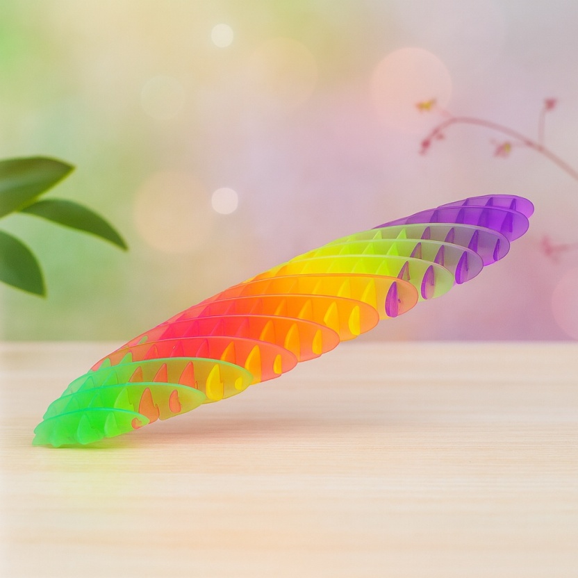 Rainbow fidget morph worms - glow in the dark - Image 2